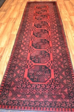 ОРИГИНАЛЬНЫЙ СТАРЫЙ АФГАНСКИЙ КОВЕР 85 x 300