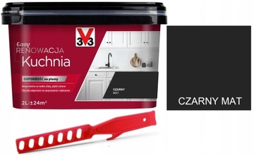 V33 Farba RENOWACJA kuchnia meble CZARNY 2L