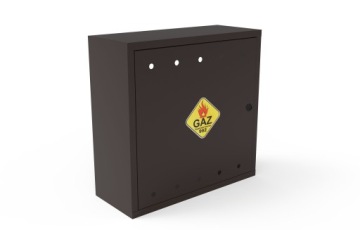 КОРИЧНЕВЫЙ ГАЗОВЫЙ ШКАФ 60х60х25 БЕЗ ЗАДНИЦЫ