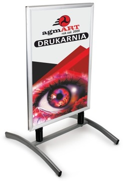 Potykacz Stojak Reklamowy SPRING NA NOGACH OWZ A1 z grafiką plakatami