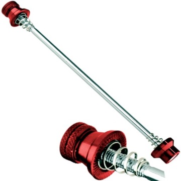ACCENT BOLT передний + задний зажим ступицы, красный анодированный