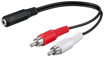 Аудиопереходной кабель 3,5 мм на штекер «тюльпан» 0,2 м