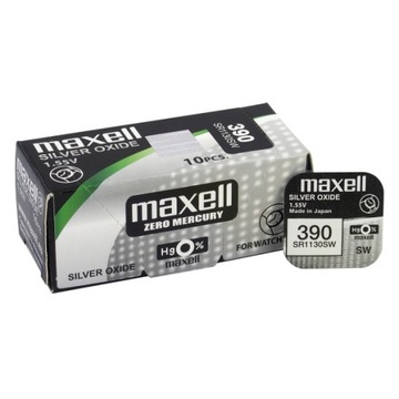 Bateria Srebrowa MAXELL SR390 / SR1130S 10 szt.