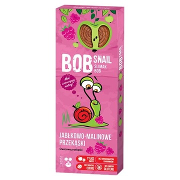BOB SNAIL OWOCOWA PRZEKĄSKA JABŁKO MALINA BEZ DODATKU CUKRU 30 g