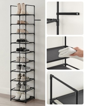 Шкаф для обуви STAND SHELF METAL FRAME черный Стабильный