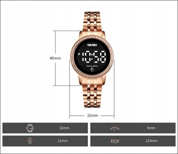Zegarek damski SKMEI elektroniczny data LED