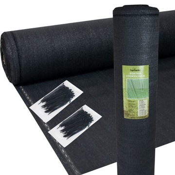 SIATKA cieniująca 150 cm 1,25 x25 M 95% CIEŃ GRAFIT