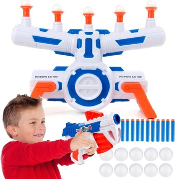 ZESTAW RUCHOMA TARCZA CEL + PISTOLET NA PIŁECZKI