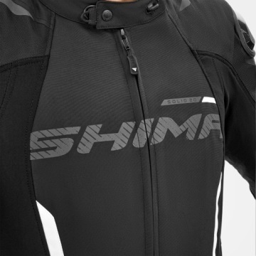SHIMA SOLID 2.0 мотоциклетная куртка BLACK/WHITE черный белый GRATISES