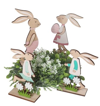 ФИГУРКА ДЕРЕВЯННОГО ОРНАМЕНТА ПАСХАЛЬНЫЙ ЗАЙЧИК