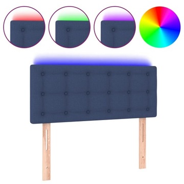 Zagłówek LED niebieski 90x5x78/88cm