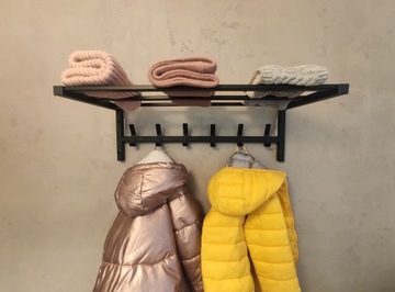 СОВРЕМЕННАЯ НАСТЕННАЯ ВЕШАЛКА ДЛЯ ОДЕЖДЫ, НАСТЕННАЯ СТАЛЬНАЯ ПОЛКА, ЛОФТ