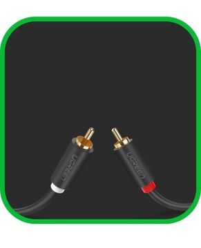 Kabel Przewód Audio Wtyk 2x RCA do 2xRCA Chinch STEREO 2M Pozłacany