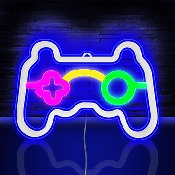 PODŚWIETLANA NEONOWA DEKORACJA NA ŚCIANĘ PAD LED DLA GRACZY LAMPKA LED