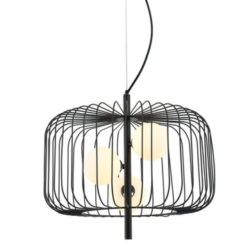 Czarna metalowa dekoracyjna lampa wisząca Daren MDM-3936/3 BK Italux