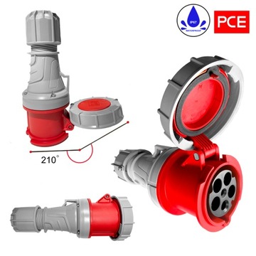 Адаптер питания 32A 5P IP44 на 63A 5P IP67 1M