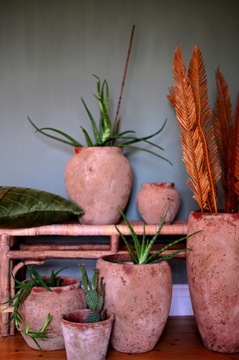 КЕРАМИЧЕСКИЙ ГОРШОК ТЕРРАКОТОВЫЙ 18x18,5 КРЫШКА КУВШИНА