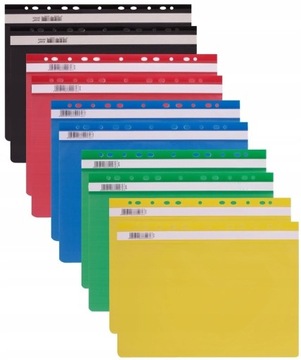 SKOROSZYT NA DOKUMENTY ZAWIESZANY Z PERFORACJĄ A4 10 szt. MIX KOLOR