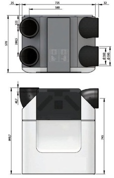 Приточно-вытяжная установка Zehnder ComfoAir Q350 PL R VV Basic TR, правая версия