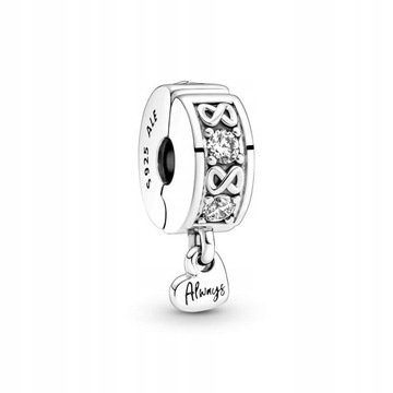 CHARMS S925 Klips pavé Rodzina jest najważniejsza