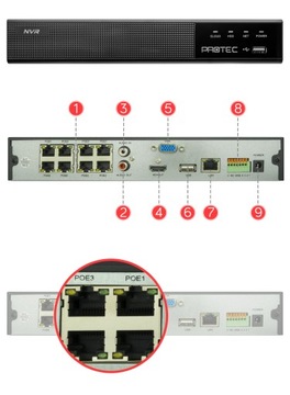 Полный IP-мониторинг с 8 камерами, 4 Мп, внешним PoE, встроенным микрофоном