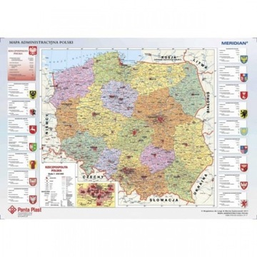 PODKŁADKA NA BIURKO DO NAUKI Z MAPĄ POLSKI ODPORNA
