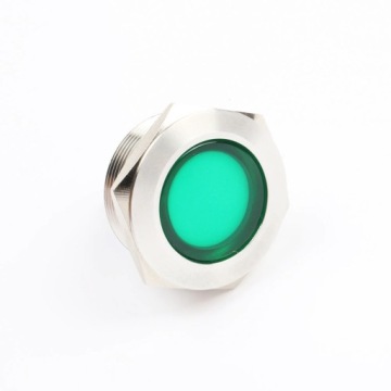 Lampka kontrolka LED METAL 230V (zielona) 22 mm