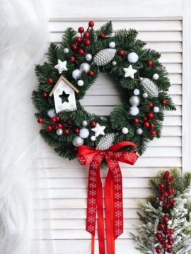 РОЖДЕСТВЕНСКИЙ ВЕНОК ДВЕРЬ ДЕКОРАТИВНЫЙ ВЕНОК ДОМ