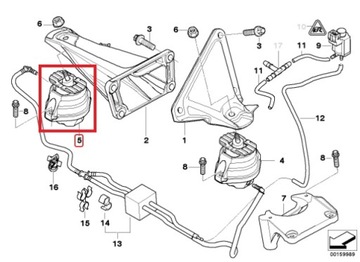 FEBI ULOŽENÍ MOTORU LEVÝ BMW 5 E60 525D 530D