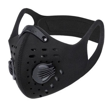 ЗАЩИТНАЯ МАСКА АНТИ-СМОГА, НЕОПРЕН, АНТИ-ПЫЛЬ, ЧЕРНАЯ + 6 ФИЛЬТРОВ