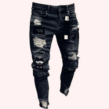 Men Skinny Slim Ankle Length Pencil Denim Pants Je