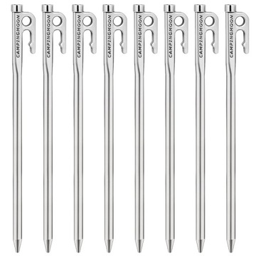 Heavy Duty Steel Tent Stakes Pegs with Hook and