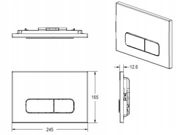 Przycisk spłukujący M20 srebrny do stelaża wc GEBERIT Delta UP100