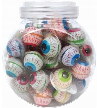 Nadziewane OCZY Gumy Balonowe EYE Bubble Gum 50szt