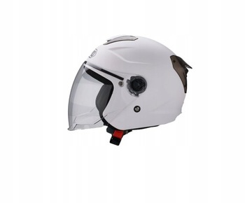 KASK MOTOCYKLOWY PÓŁOTWARTY 56-62CM DAVID 020 BIAŁY