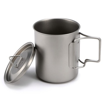 KUBEK TYTANOWY KEMPINGOWY TURYSTYCZNE LEEKI 450ml