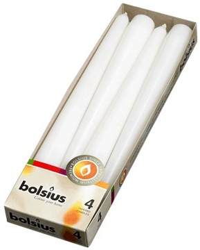 Bolsius Świeca stołowa SZPICA 245/24 BIAŁA A'4