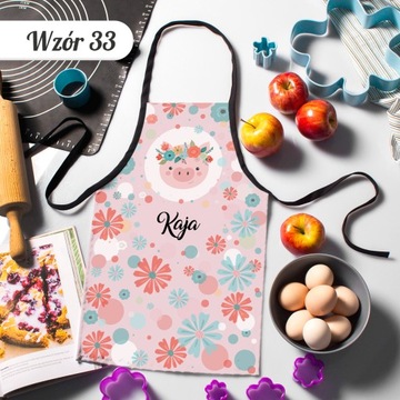 FARTUSZEK KUCHENNY DLA DZIECI PREZENT NA DZIEŃ DZIECKA FARTUSZEK Z IMIENIEM