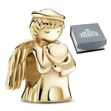 ZŁOTY 925 CHARMS DO BRANSOLETKI ANIOŁ ANIOŁEK