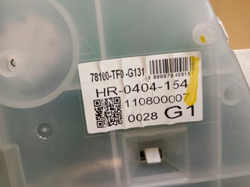 78100-TF0-G131 PŘÍSTROJOVÁ DESKA BUDÍKY EVROPA HONDA JAZZ III BENZÍN 80 TYS KM