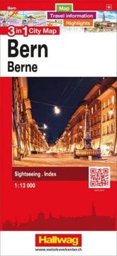 BERNO BERN 3W1 plan miasta 1:13 000 HALLWAG 2021
