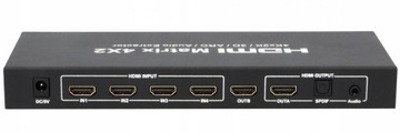 MATRIX SWITCH SPLITTER MATRYCA HDMI 4x2 ULTRAHD 4K
