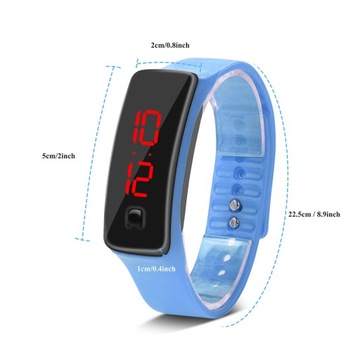 Zegarek LED Sportowy pasek silikonowy Cyfrowy