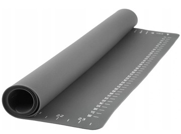 Силиконовая кондитерская доска 60x40см серый кухонный коврик BRUNBESTE BB-1511 / 2980