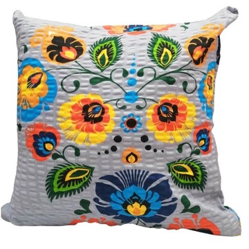 Наволочка из коры 40х40 с узором экзотических листьев