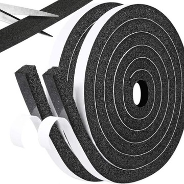 SAMOPRZYLEPNA USZCZELKA PIANKOWA DO DRZWI OKIEN WYGŁUSZAJĄCA NA PRZECIĄG 4m