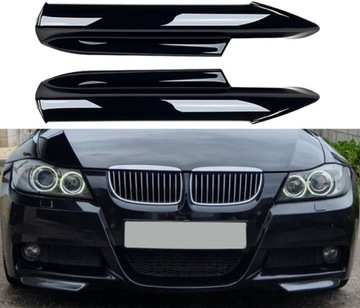 Splitterki flapsy BMW E90 E91 PRE CZARNY POŁYSK