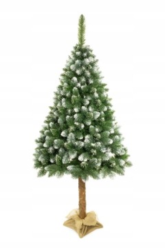 АЛМАЗНАЯ РОЖДЕСТВЕНСКАЯ ЕЛЬ НА СТОЛБИКЕ, ИСКУССТВЕННАЯ, 180СМ, ТОЛСТАЯ, КРАСИВАЯ, ПОДСТАВКА + СВОБОДНЫЙ ДЖУТ