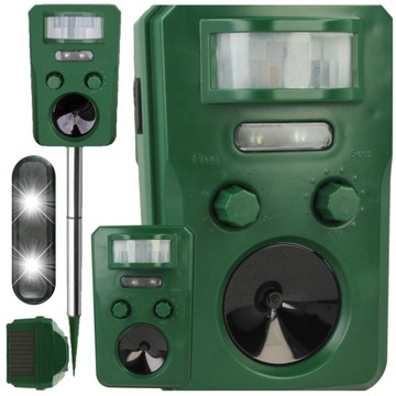 СОЛНЕЧНЫЙ ОТПУГИВАТЕЛЬ для животных ПТИЦЫ КОШКИ СОБАКИ КАБАНЫ LED + Детектор движения