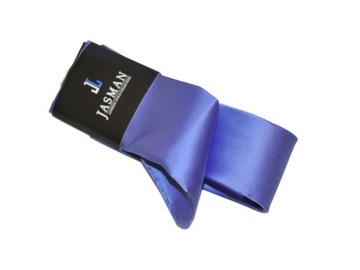 Узкий модный СИНИЙ галстук цвета индиго с нагрудным платком.